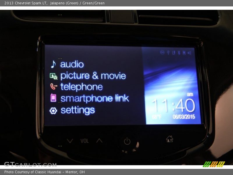 Jalapeno (Green) / Green/Green 2013 Chevrolet Spark LT