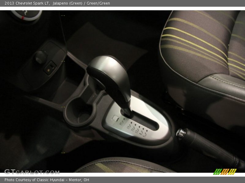 Jalapeno (Green) / Green/Green 2013 Chevrolet Spark LT