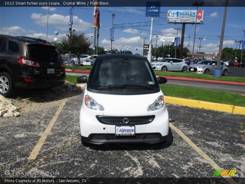 Crystal White / Plain Black 2013 Smart fortwo pure coupe