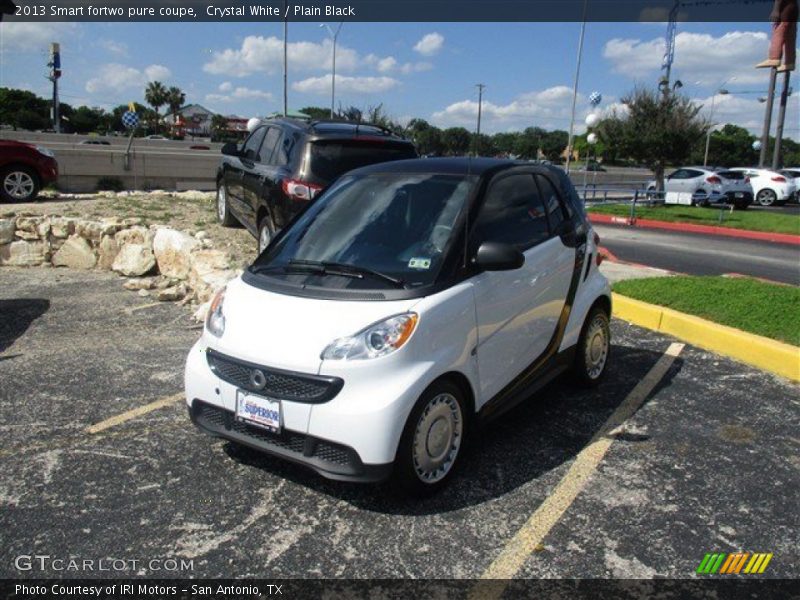 Crystal White / Plain Black 2013 Smart fortwo pure coupe