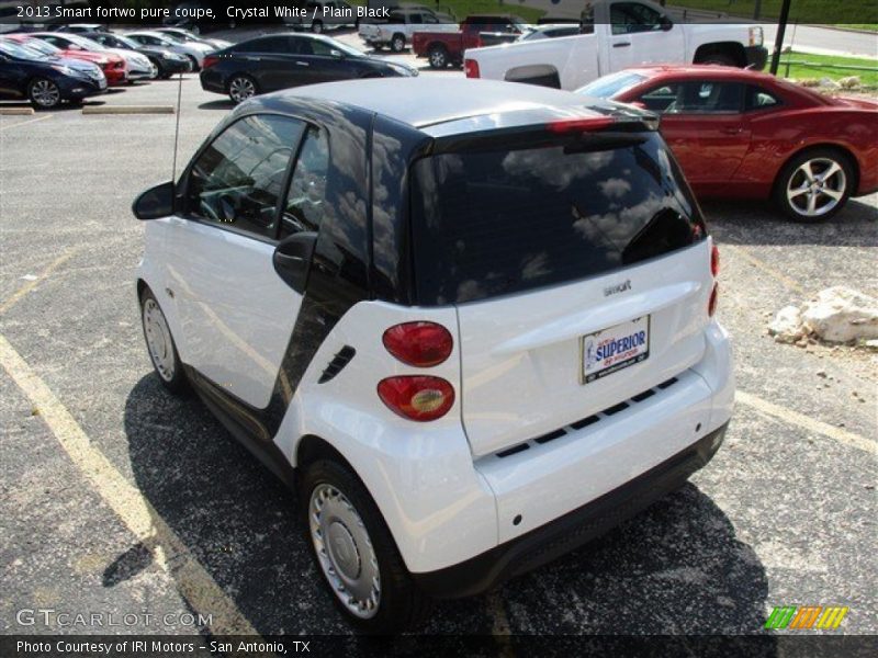 Crystal White / Plain Black 2013 Smart fortwo pure coupe