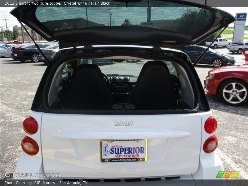 Crystal White / Plain Black 2013 Smart fortwo pure coupe