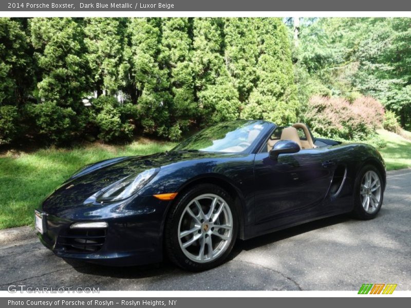 Dark Blue Metallic / Luxor Beige 2014 Porsche Boxster