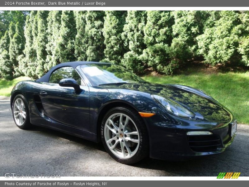 Dark Blue Metallic / Luxor Beige 2014 Porsche Boxster