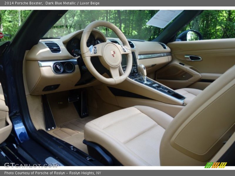 Dark Blue Metallic / Luxor Beige 2014 Porsche Boxster