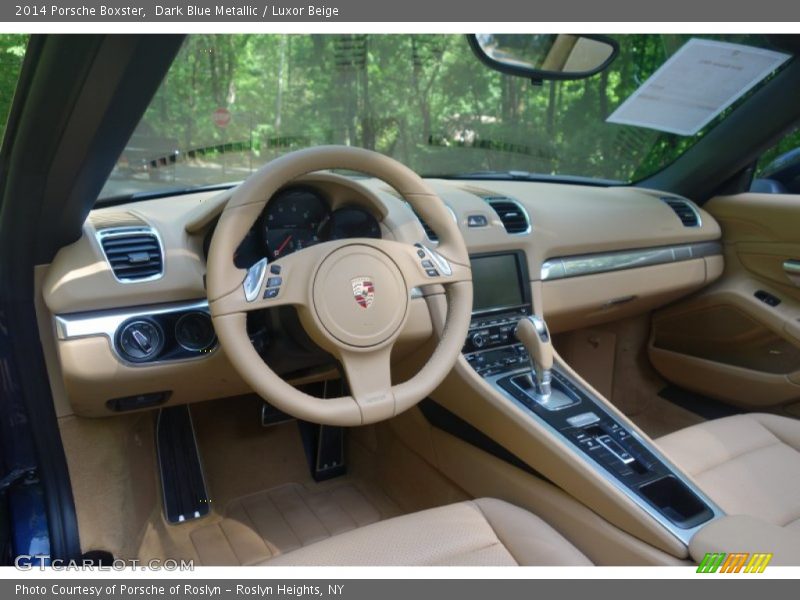 Dark Blue Metallic / Luxor Beige 2014 Porsche Boxster