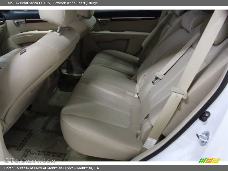 Powder White Pearl / Beige 2009 Hyundai Santa Fe GLS