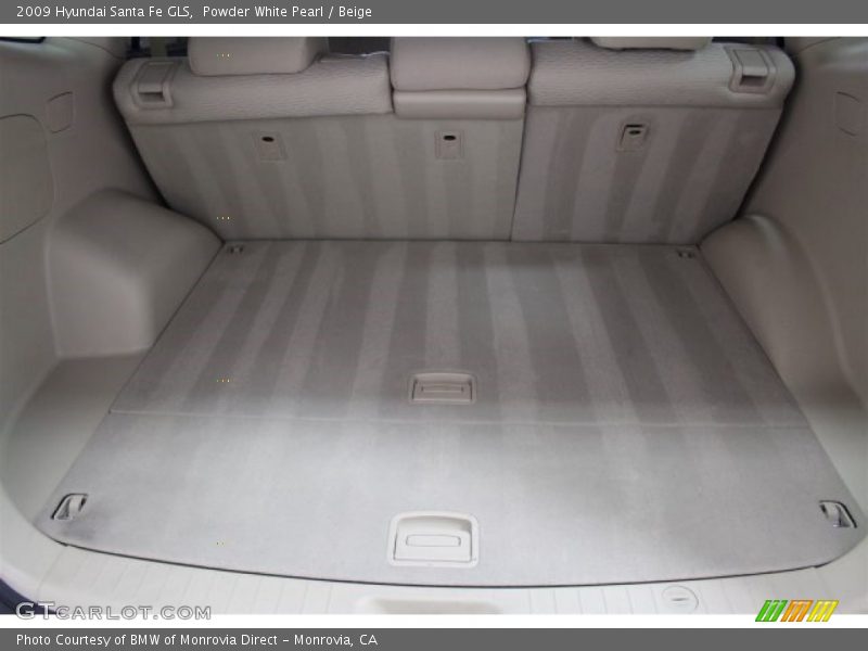 Powder White Pearl / Beige 2009 Hyundai Santa Fe GLS
