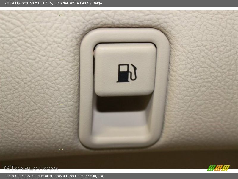 Powder White Pearl / Beige 2009 Hyundai Santa Fe GLS