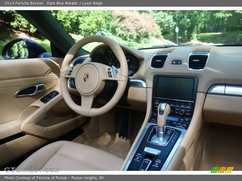 Dark Blue Metallic / Luxor Beige 2014 Porsche Boxster