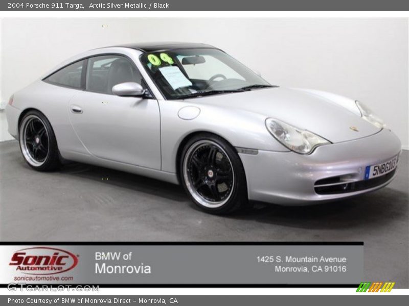 Arctic Silver Metallic / Black 2004 Porsche 911 Targa