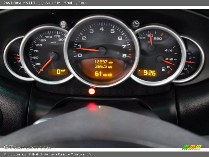 Arctic Silver Metallic / Black 2004 Porsche 911 Targa