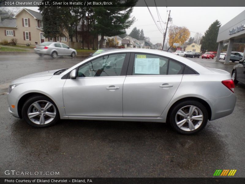 Silver Ice Metallic / Jet Black/Brick 2014 Chevrolet Cruze LT