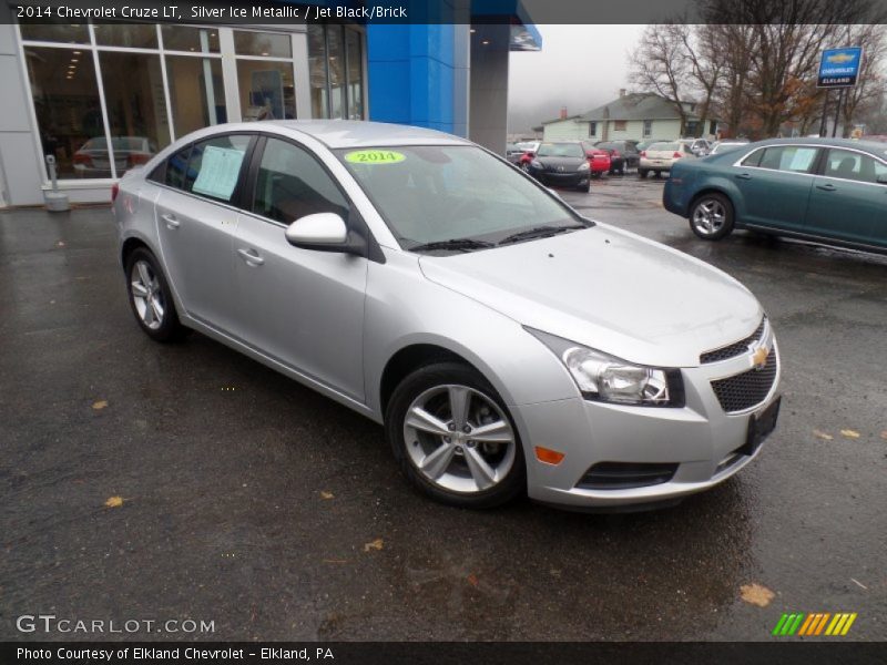 Silver Ice Metallic / Jet Black/Brick 2014 Chevrolet Cruze LT