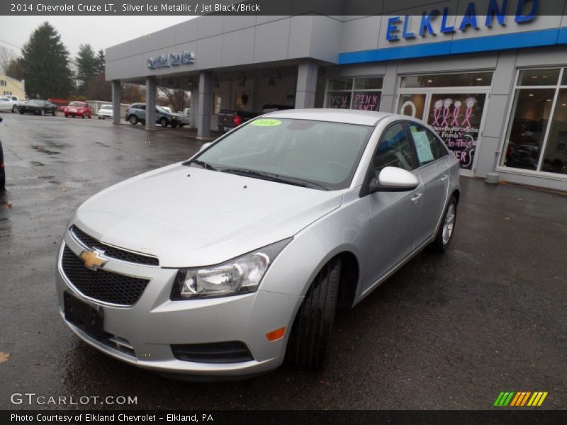 Silver Ice Metallic / Jet Black/Brick 2014 Chevrolet Cruze LT