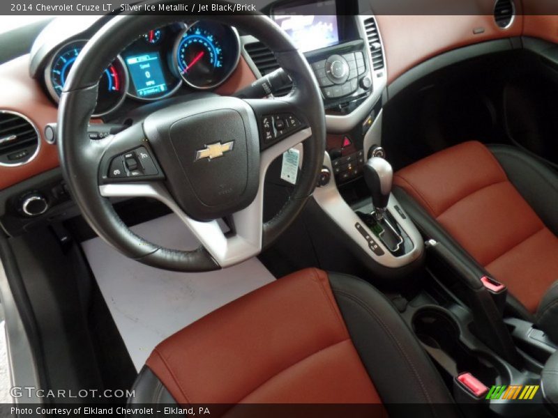 Silver Ice Metallic / Jet Black/Brick 2014 Chevrolet Cruze LT