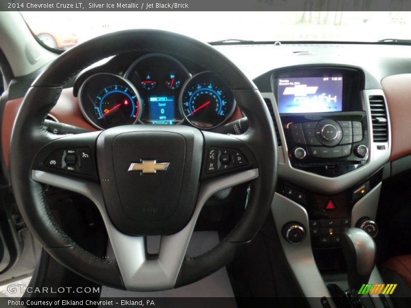 Silver Ice Metallic / Jet Black/Brick 2014 Chevrolet Cruze LT