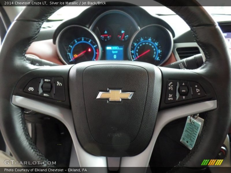 Silver Ice Metallic / Jet Black/Brick 2014 Chevrolet Cruze LT