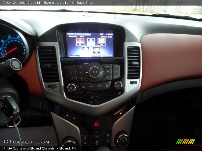 Silver Ice Metallic / Jet Black/Brick 2014 Chevrolet Cruze LT