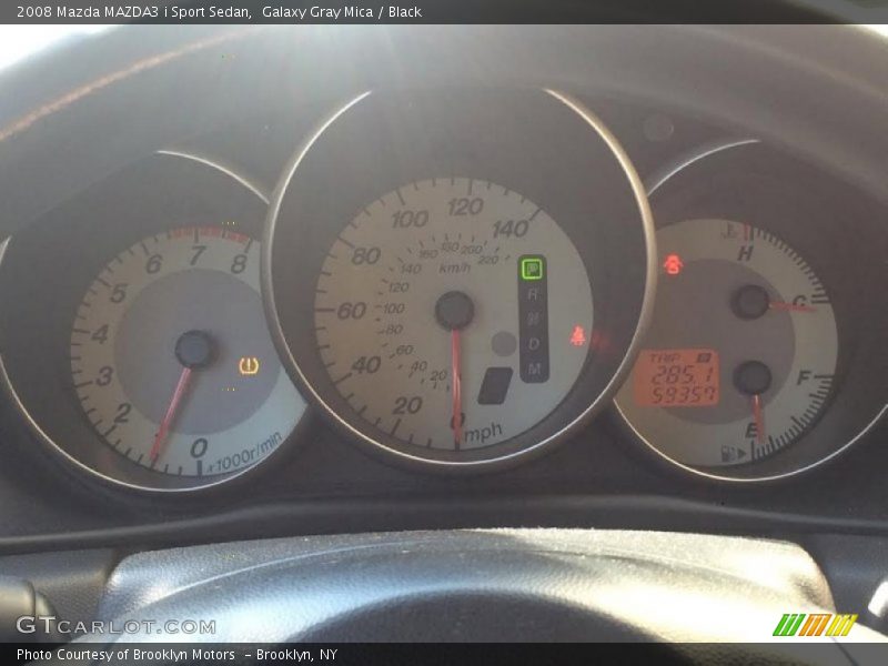 Galaxy Gray Mica / Black 2008 Mazda MAZDA3 i Sport Sedan