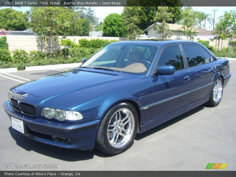 Biarritz Blue Metallic / Sand Beige 2001 BMW 7 Series 740iL Sedan