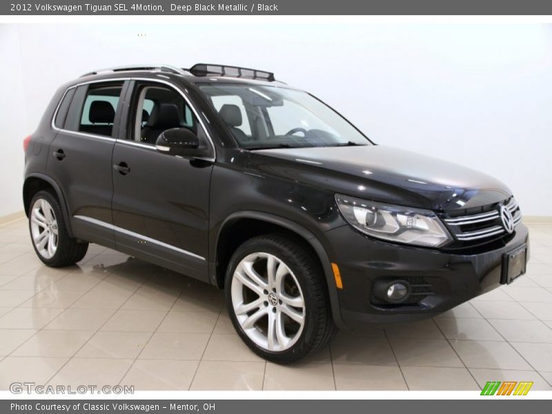 Deep Black Metallic / Black 2012 Volkswagen Tiguan SEL 4Motion