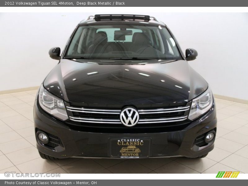 Deep Black Metallic / Black 2012 Volkswagen Tiguan SEL 4Motion