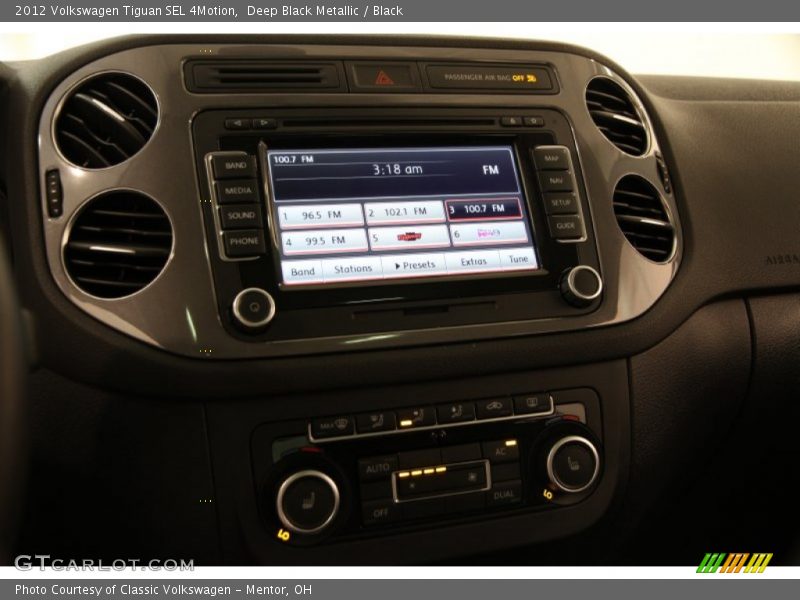 Deep Black Metallic / Black 2012 Volkswagen Tiguan SEL 4Motion