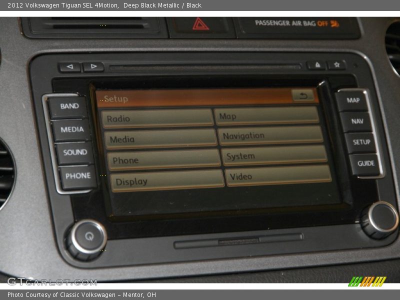Deep Black Metallic / Black 2012 Volkswagen Tiguan SEL 4Motion