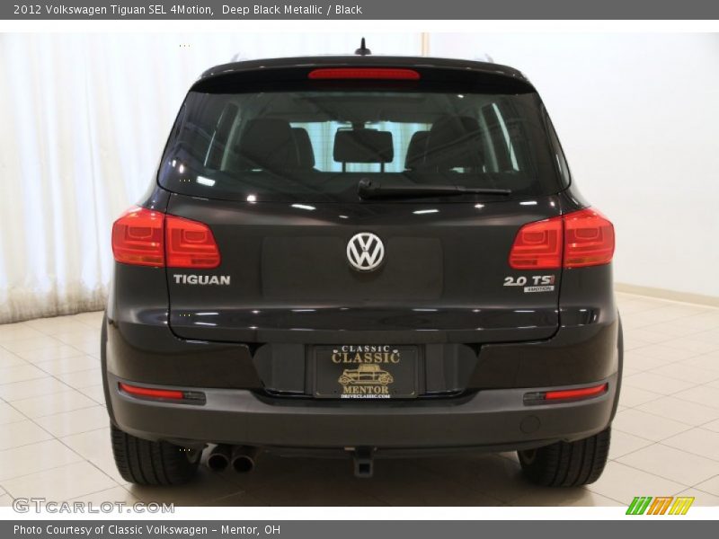 Deep Black Metallic / Black 2012 Volkswagen Tiguan SEL 4Motion