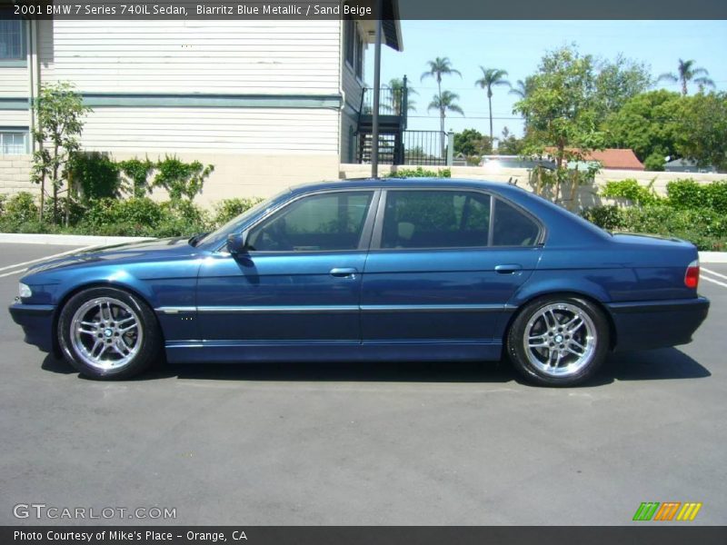 Biarritz Blue Metallic / Sand Beige 2001 BMW 7 Series 740iL Sedan