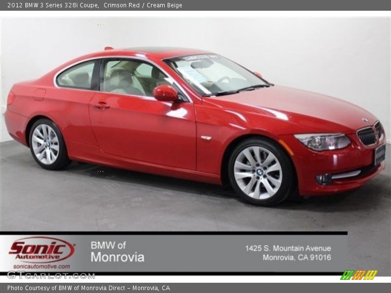 Crimson Red / Cream Beige 2012 BMW 3 Series 328i Coupe