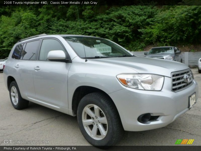 Classic Silver Metallic / Ash Gray 2008 Toyota Highlander 4WD