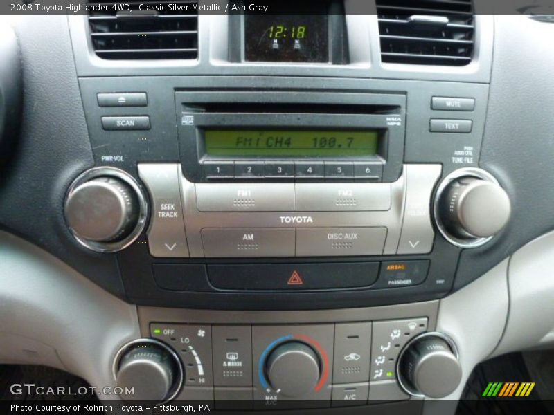 Classic Silver Metallic / Ash Gray 2008 Toyota Highlander 4WD