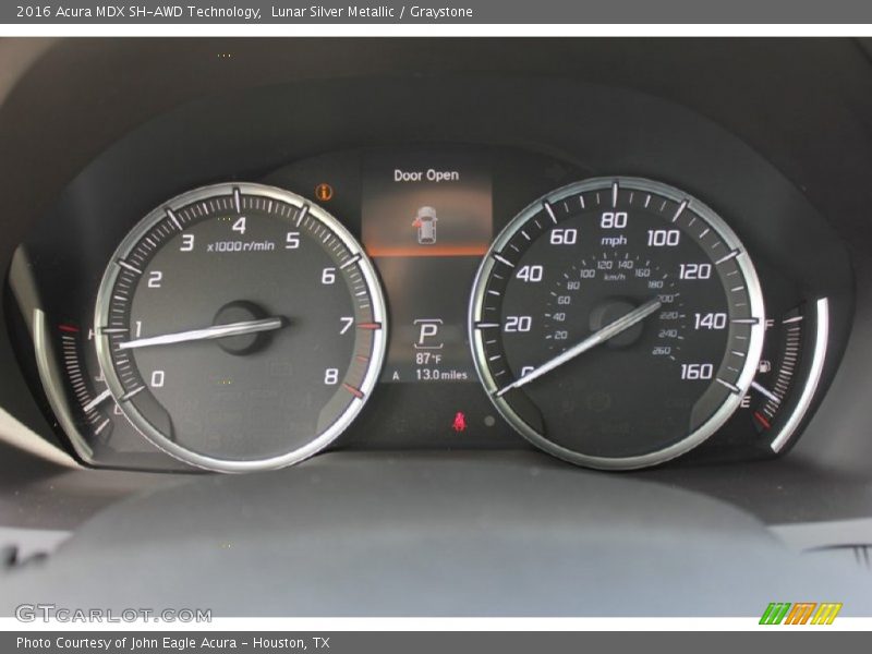 Lunar Silver Metallic / Graystone 2016 Acura MDX SH-AWD Technology
