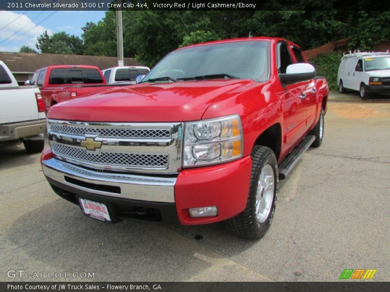 Victory Red / Light Cashmere/Ebony 2011 Chevrolet Silverado 1500 LT Crew Cab 4x4