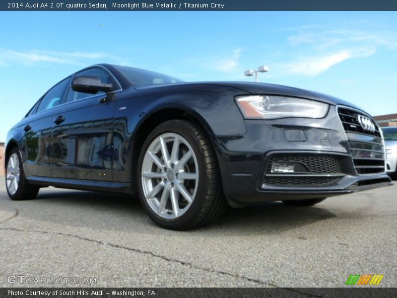 Moonlight Blue Metallic / Titanium Grey 2014 Audi A4 2.0T quattro Sedan