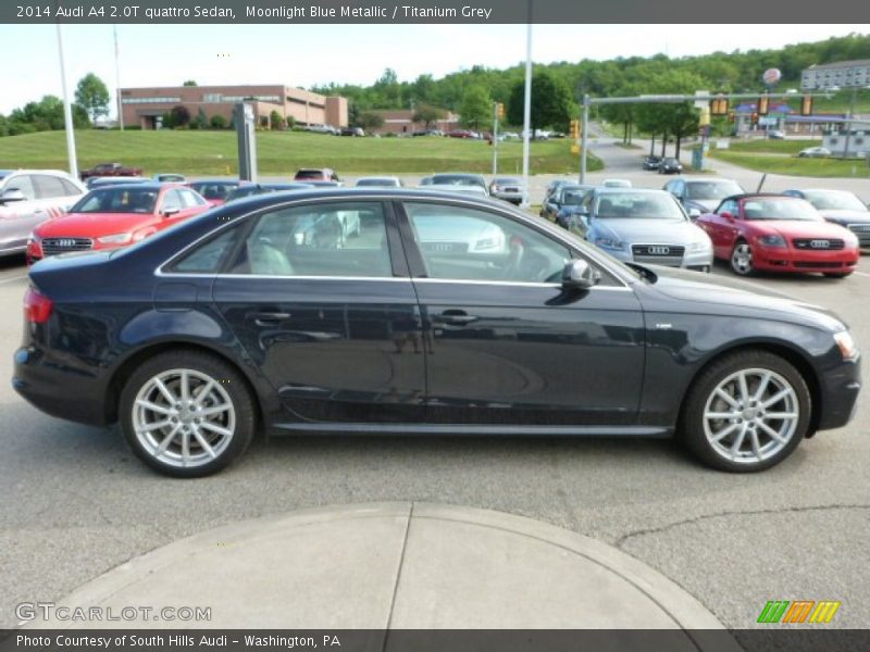 Moonlight Blue Metallic / Titanium Grey 2014 Audi A4 2.0T quattro Sedan