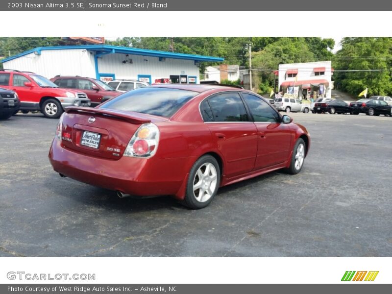 Sonoma Sunset Red / Blond 2003 Nissan Altima 3.5 SE