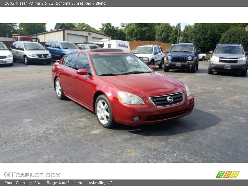 Sonoma Sunset Red / Blond 2003 Nissan Altima 3.5 SE