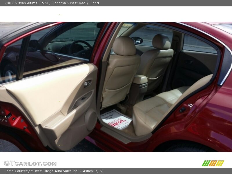Sonoma Sunset Red / Blond 2003 Nissan Altima 3.5 SE