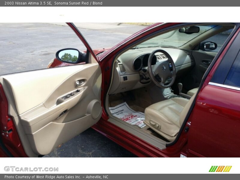 Sonoma Sunset Red / Blond 2003 Nissan Altima 3.5 SE