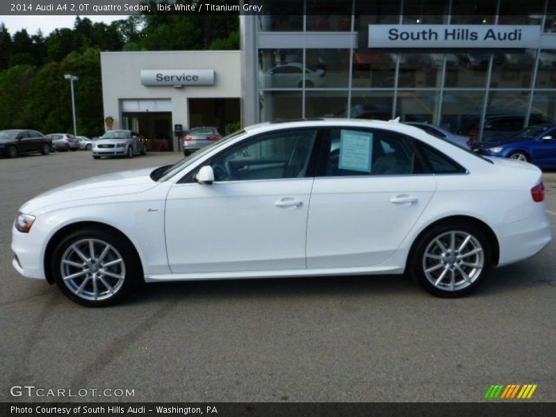 Ibis White / Titanium Grey 2014 Audi A4 2.0T quattro Sedan
