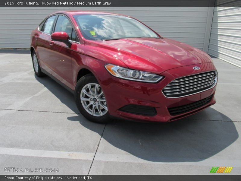 Ruby Red Metallic / Medium Earth Gray 2016 Ford Fusion S