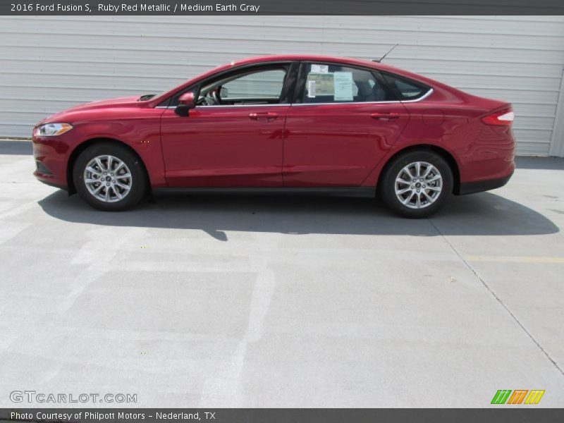 Ruby Red Metallic / Medium Earth Gray 2016 Ford Fusion S