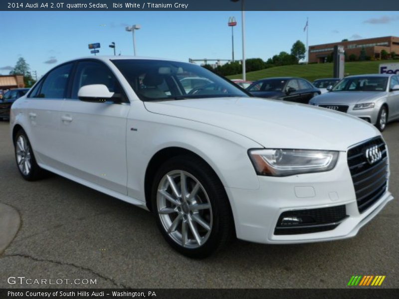 Ibis White / Titanium Grey 2014 Audi A4 2.0T quattro Sedan