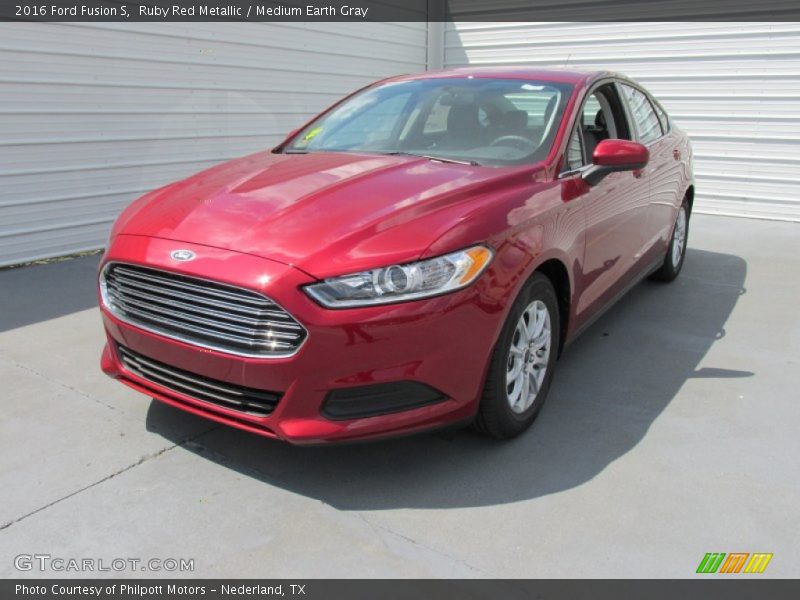 Ruby Red Metallic / Medium Earth Gray 2016 Ford Fusion S