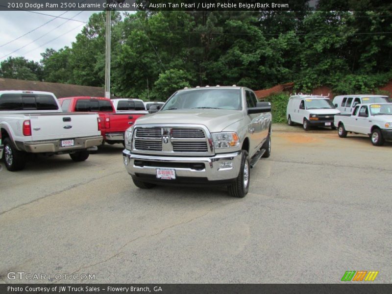 Austin Tan Pearl / Light Pebble Beige/Bark Brown 2010 Dodge Ram 2500 Laramie Crew Cab 4x4