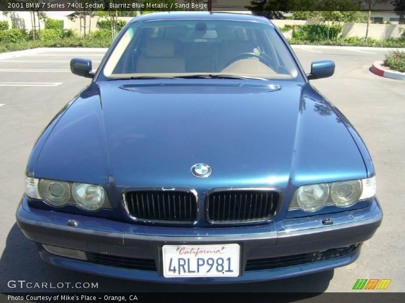 Biarritz Blue Metallic / Sand Beige 2001 BMW 7 Series 740iL Sedan