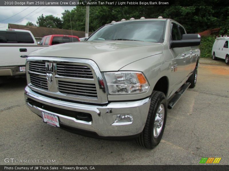 Austin Tan Pearl / Light Pebble Beige/Bark Brown 2010 Dodge Ram 2500 Laramie Crew Cab 4x4